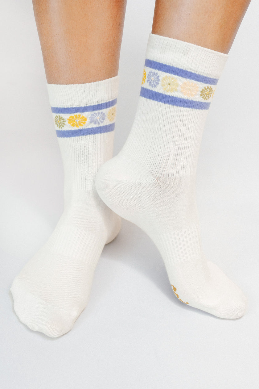 Tailored Union - Flower Crown Knit Ankle Sock -