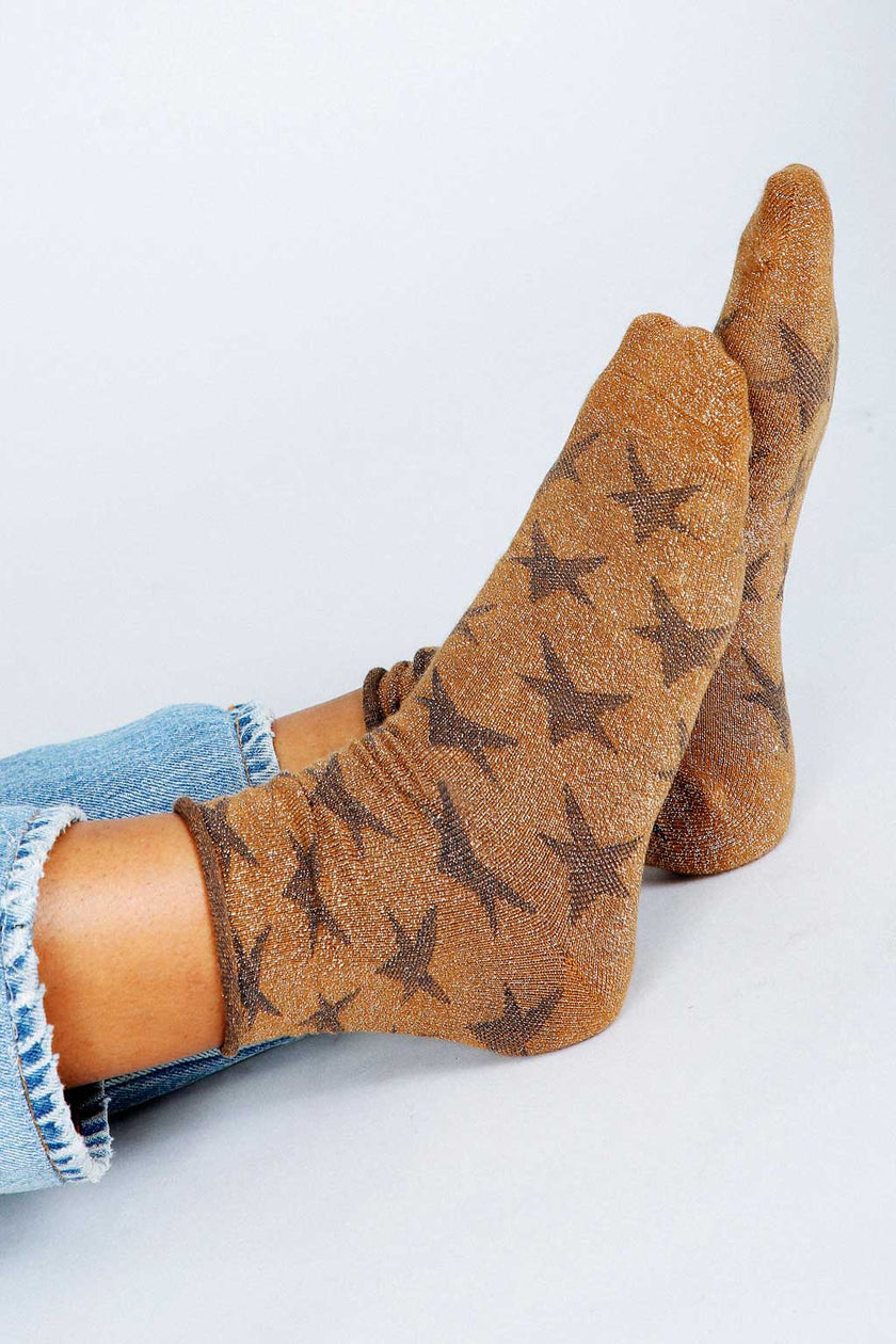 Tailored Union - Star Sock - Rust -