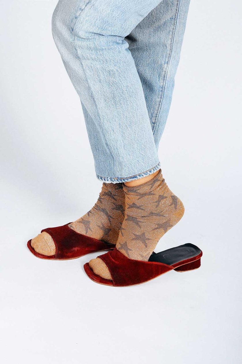 Tailored Union - Star Sock - Rust -