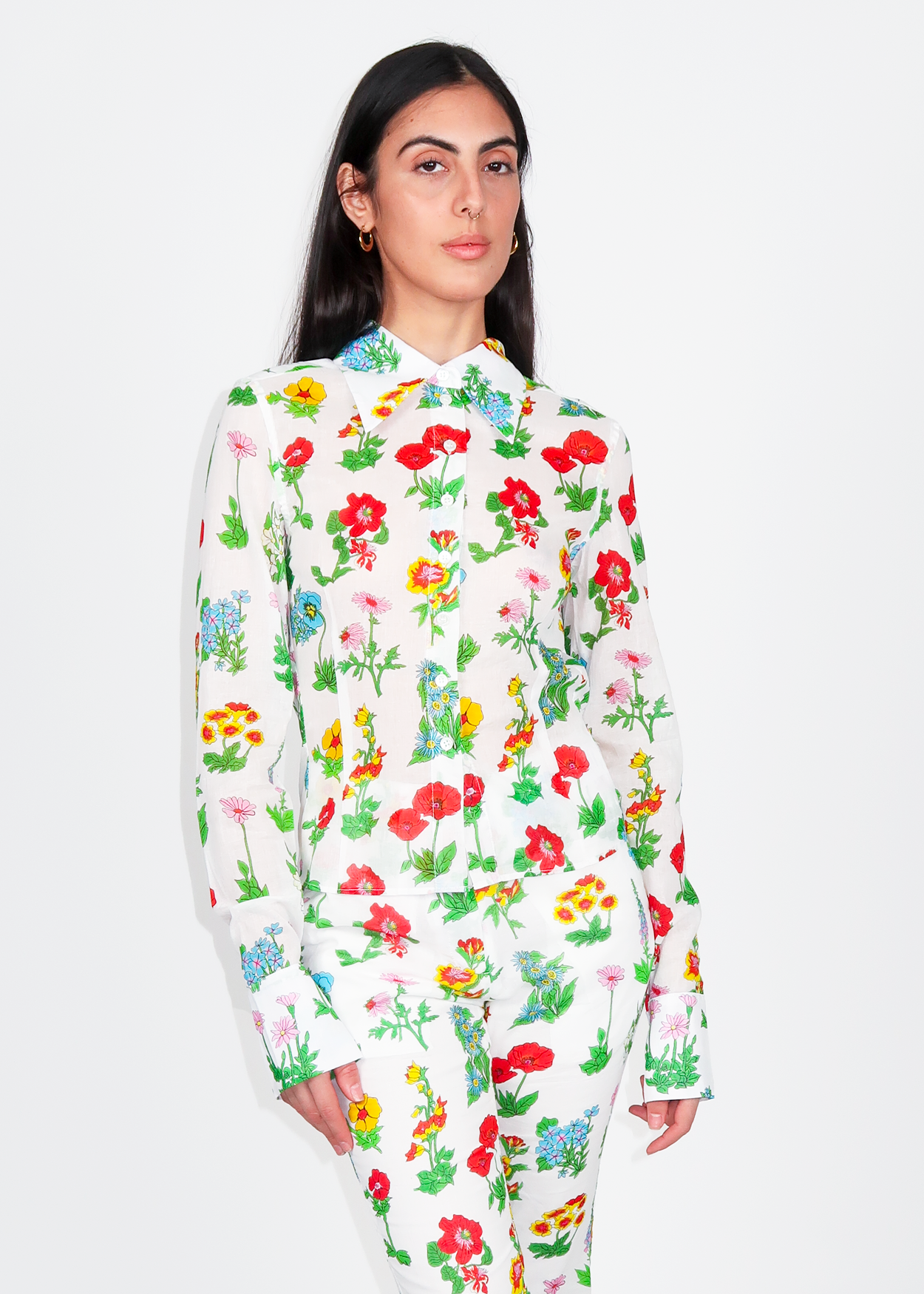 Tyler McGillivary - Uma Button Down - White/Floral -