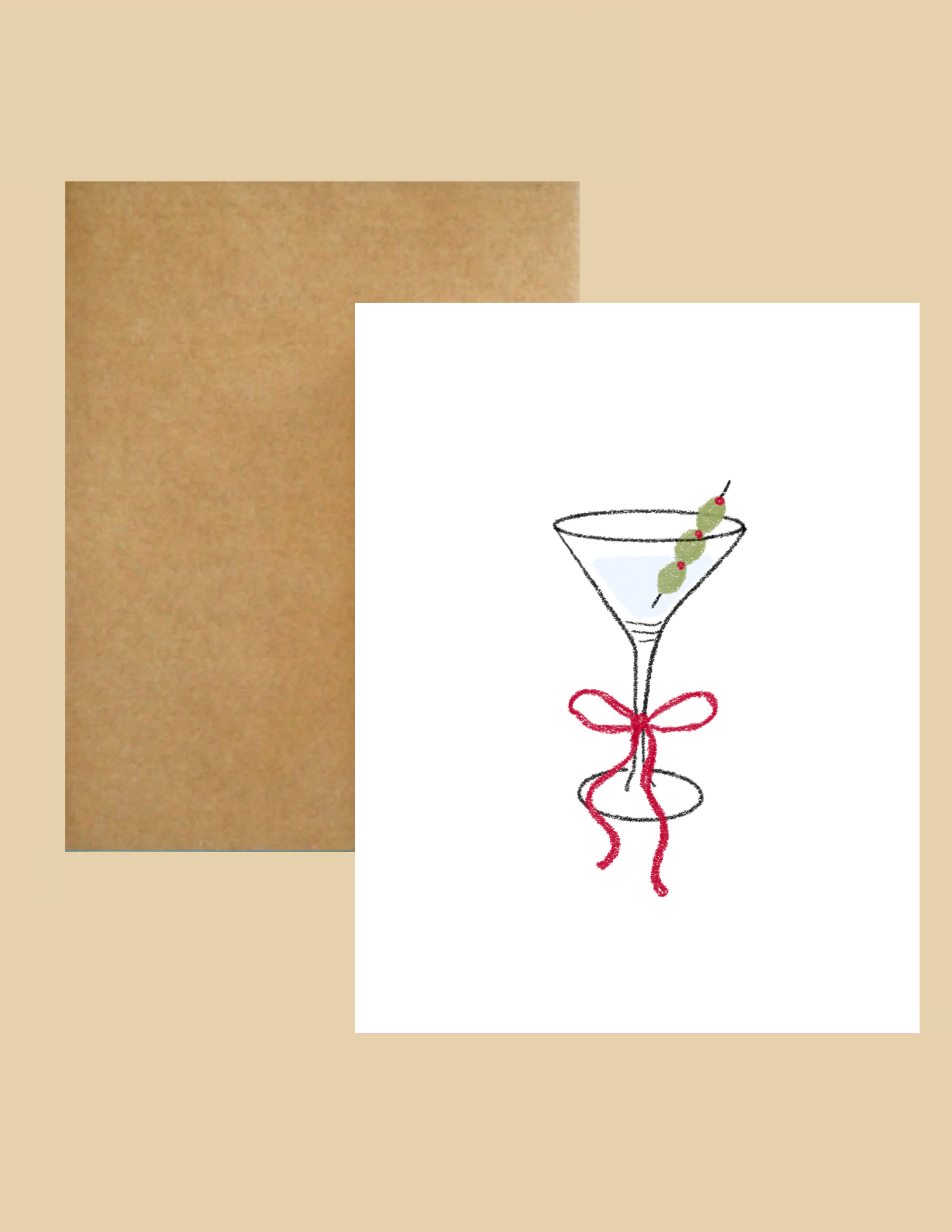 Greeting Card - Martini