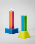 Areaware - Happiness Pillar Candles - Set of 2 -
