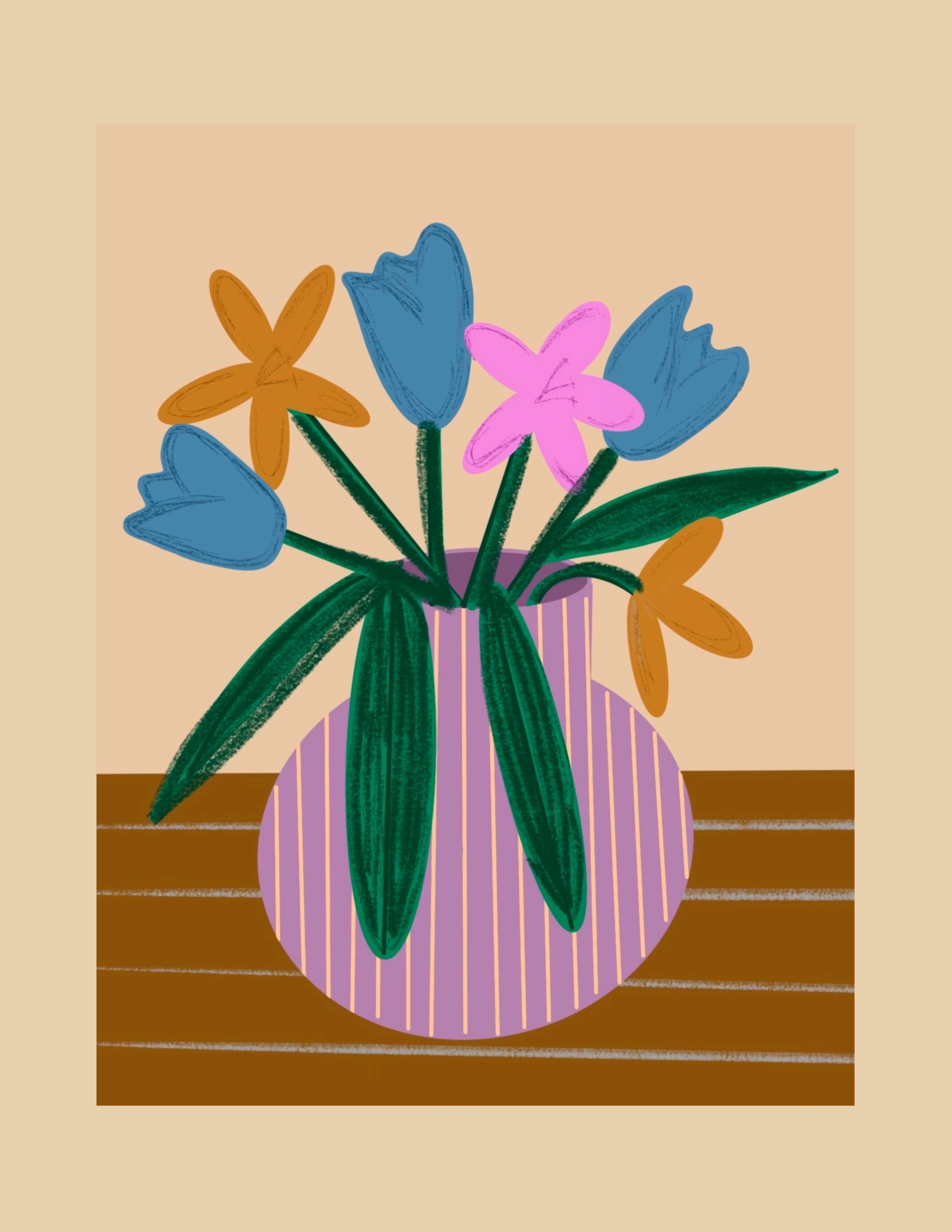 Greeting Card - Flower Vase