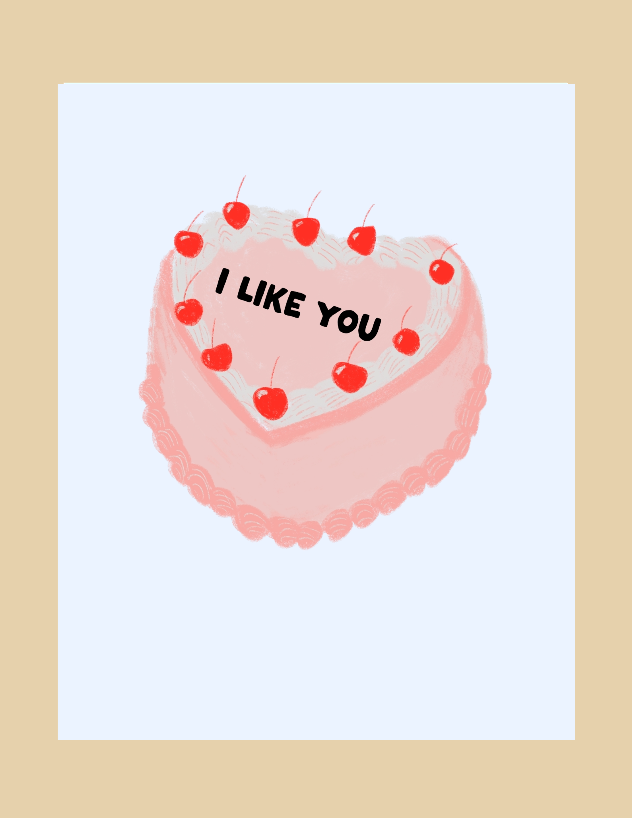 Greeting Card - I Like You Cake