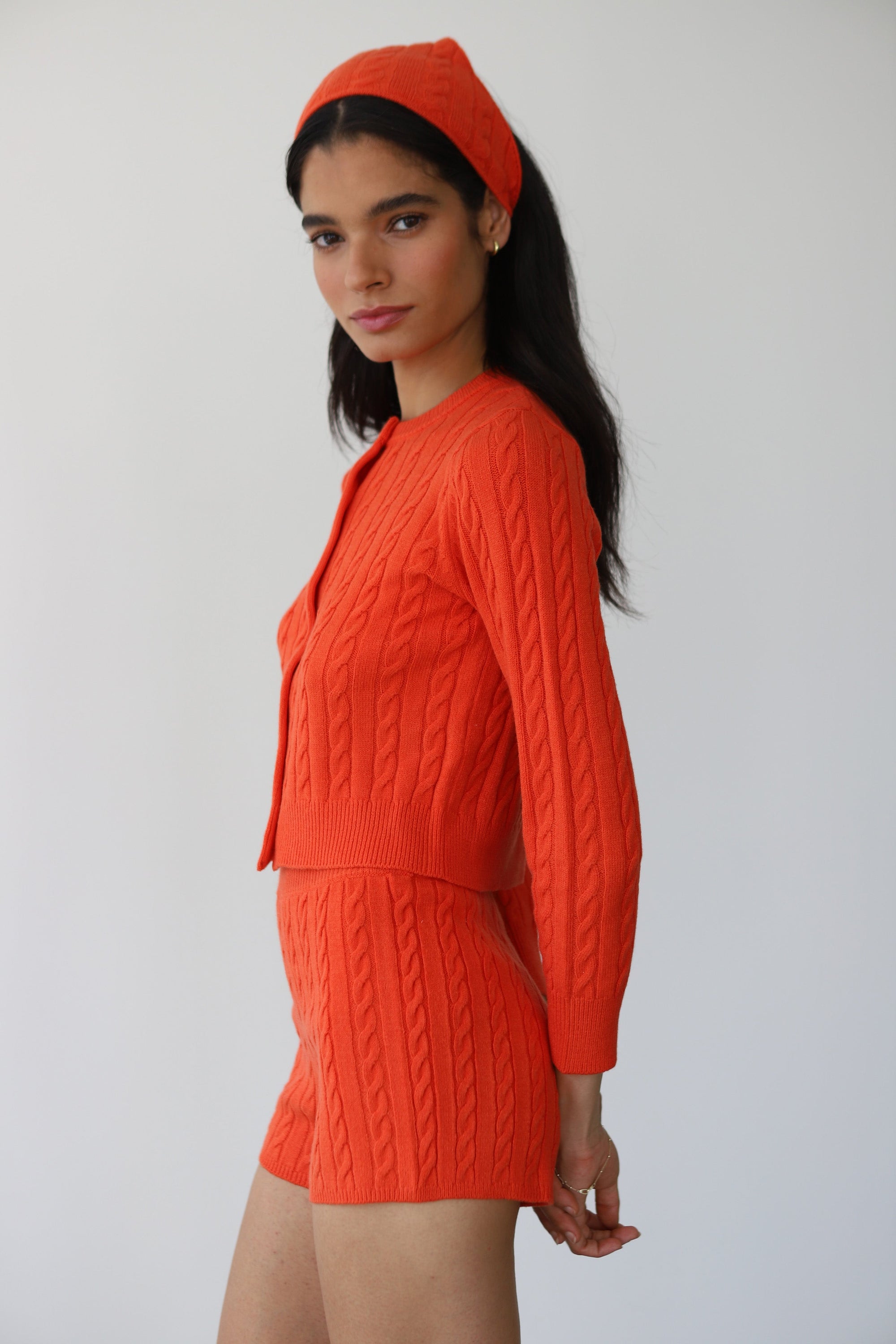 Callahan Knitwear - Valerie Headscarf - Poppy -