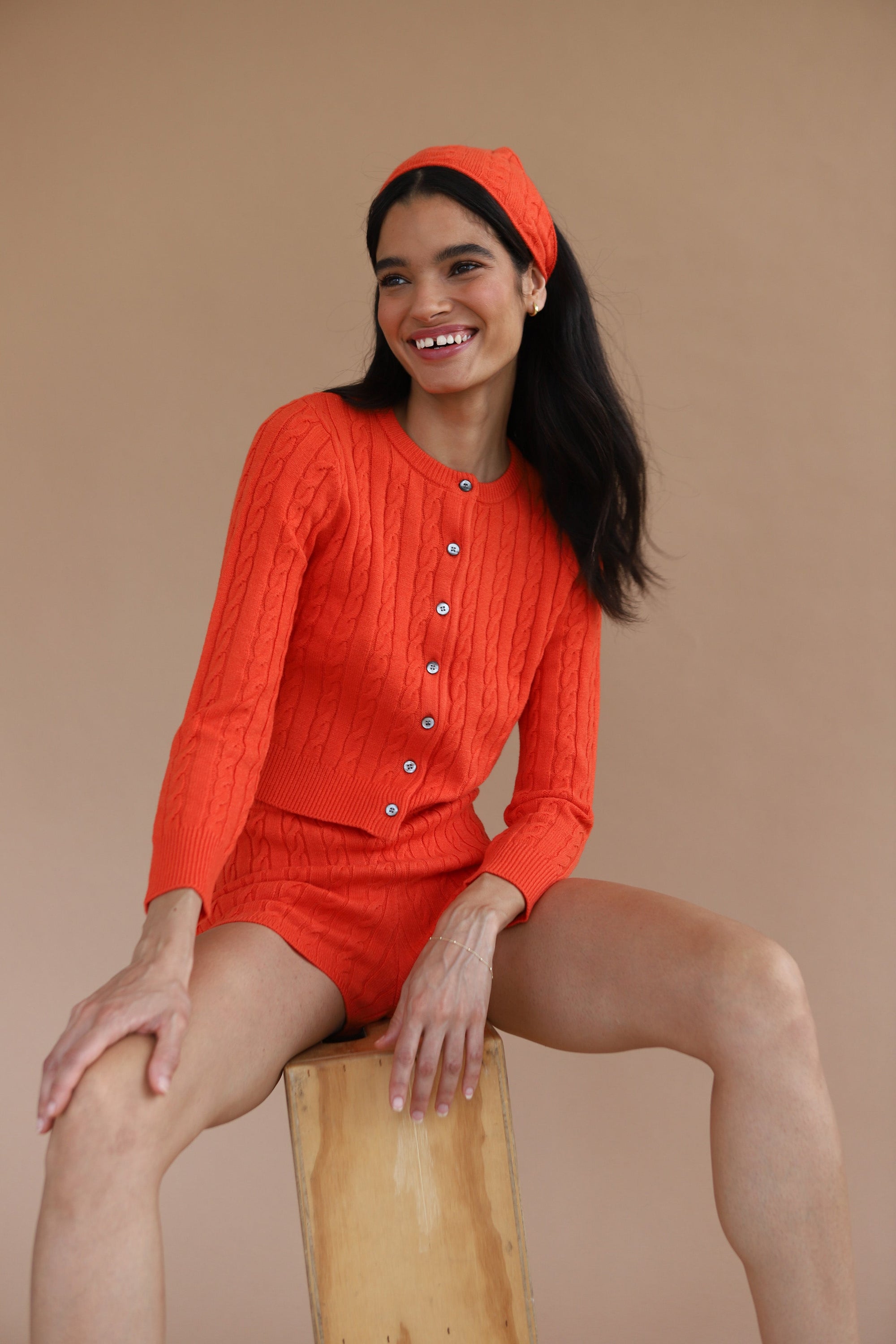 Callahan Knitwear - Valerie Cardigan - Poppy -