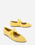 Intentionally Blank - Valley Black Sole Ballet Flat - LEMON LEATHER