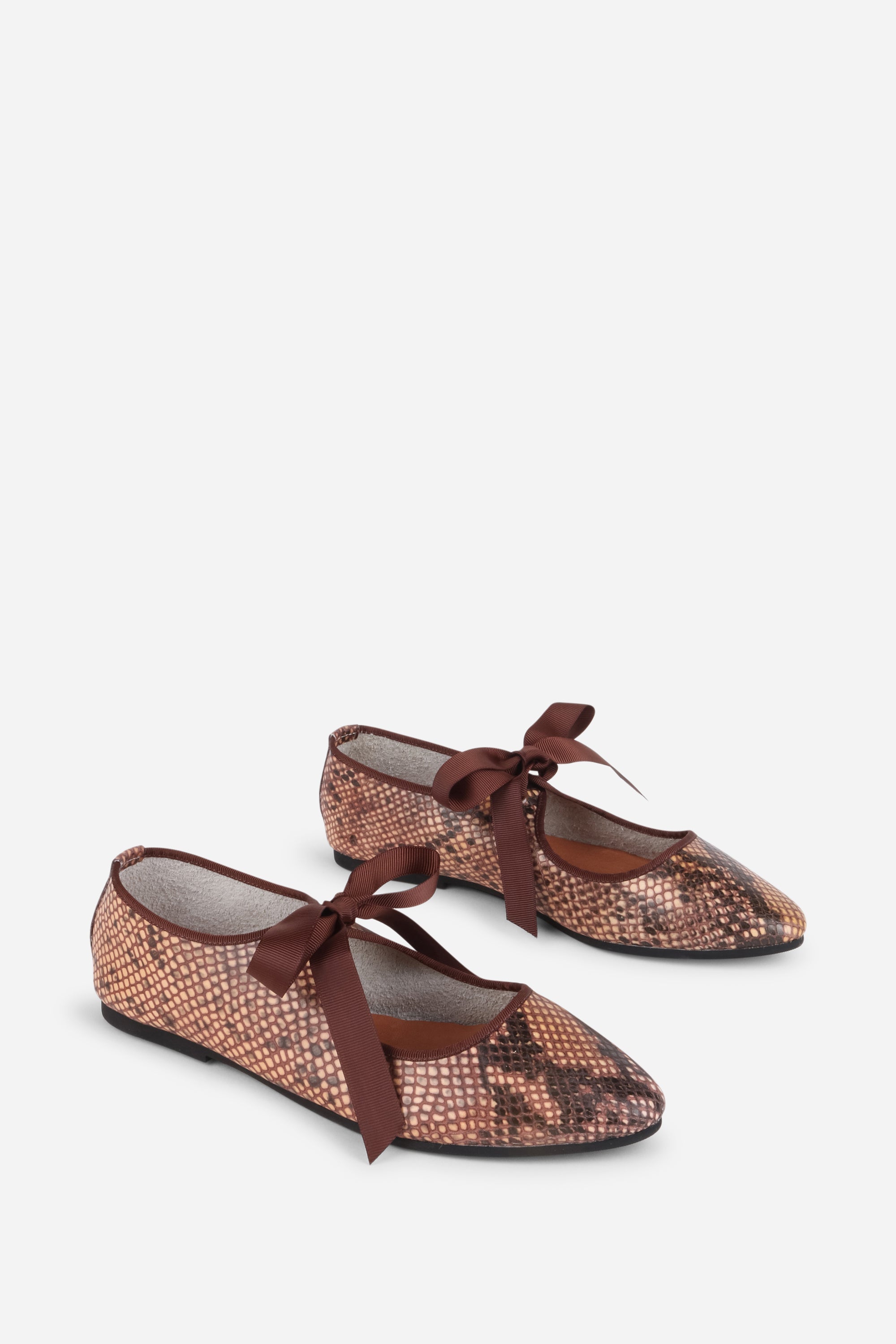 Intentionally Blank - Valley Snake Ballet Flat - Brown SNAKE