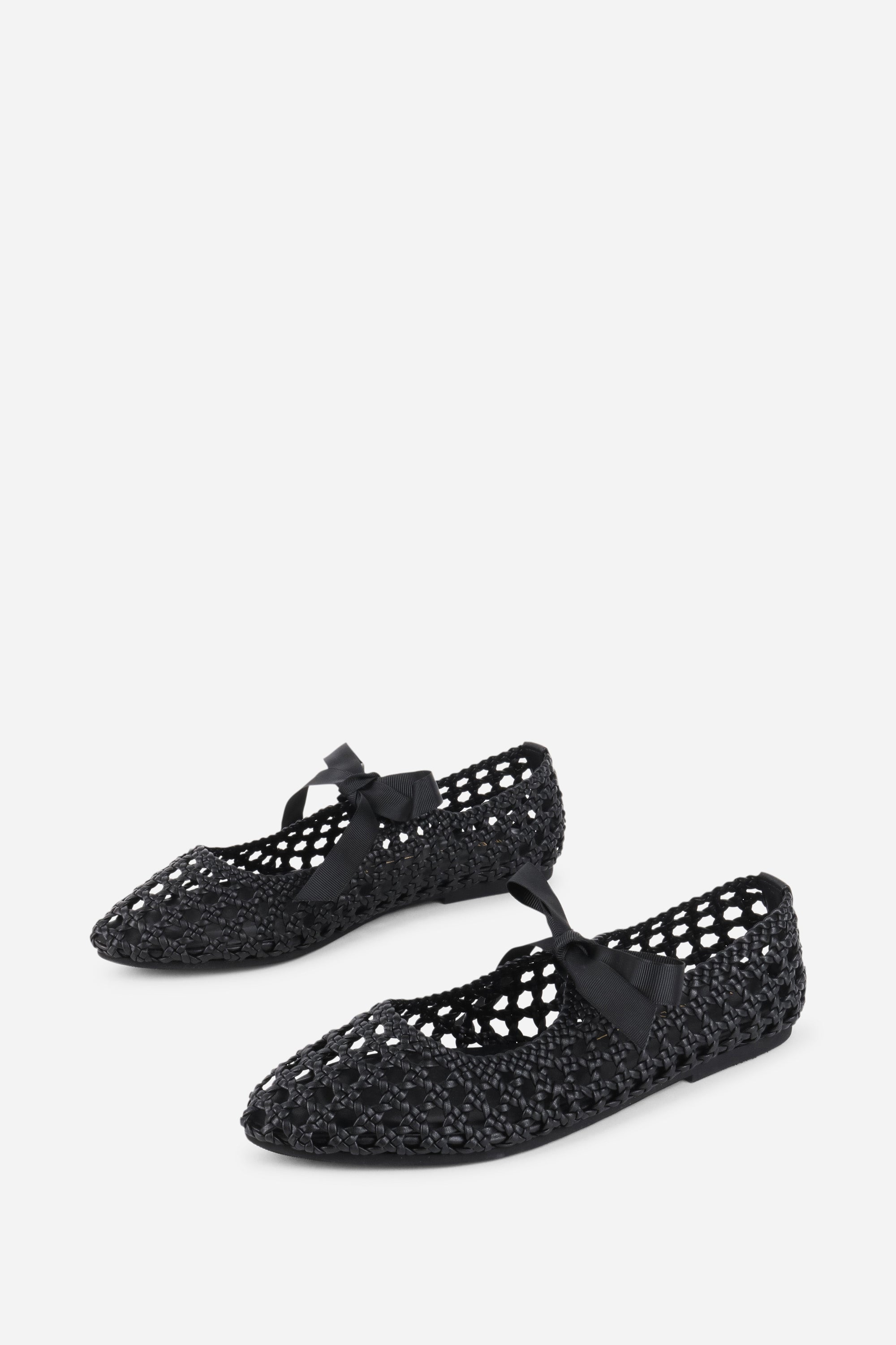 Intentionally Blank - Valley Woven Vegan Ballet Flat - BLACK SYNTHETIC