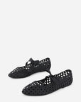 Intentionally Blank - Valley Woven Vegan Ballet Flat - BLACK SYNTHETIC