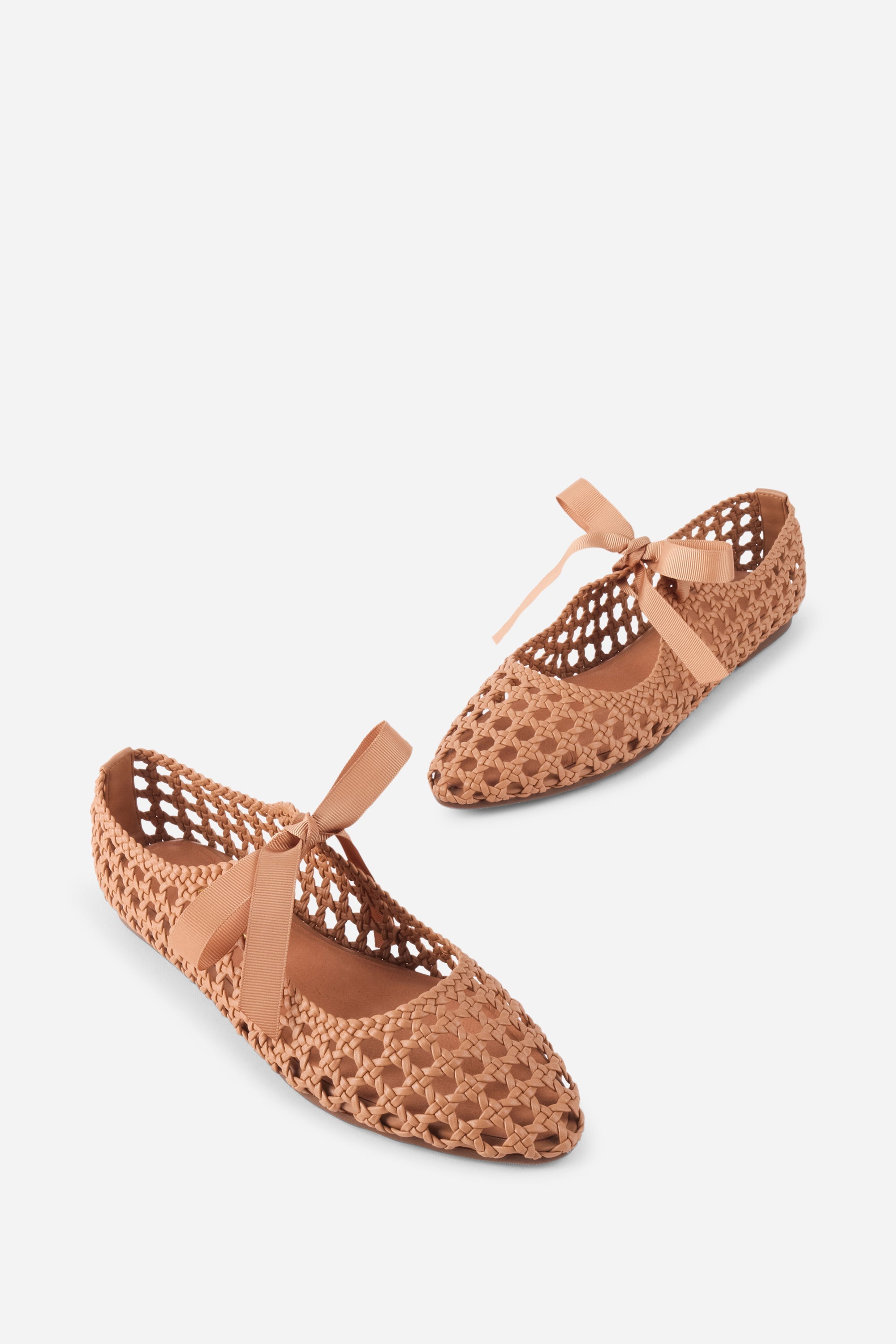 Intentionally Blank - Valley Woven Vegan Ballet Flat - TAN SYNTHETIC