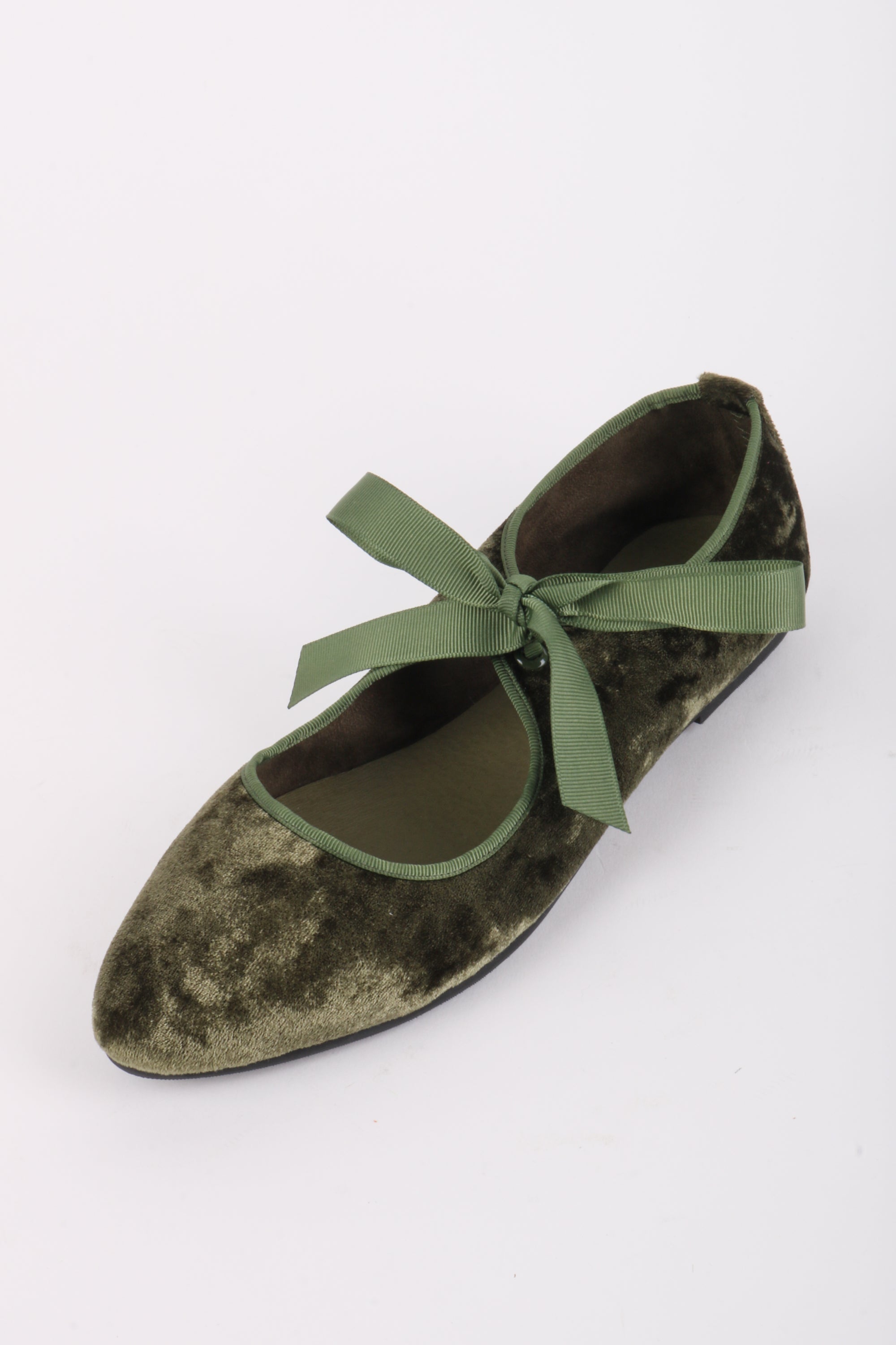 Intentionally Blank - Valley Velvet Ballet Flat - JUNIPER VELVET