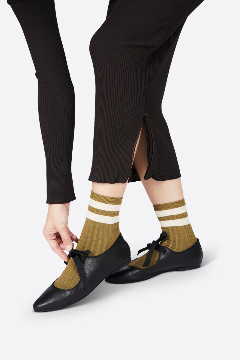 Intentionally Blank - Valley Black Sole Ballet Flat -