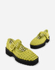 Intentionally Blank - Veronique Woven Mary Jane Flat - AVOCADO SYNTHETIC