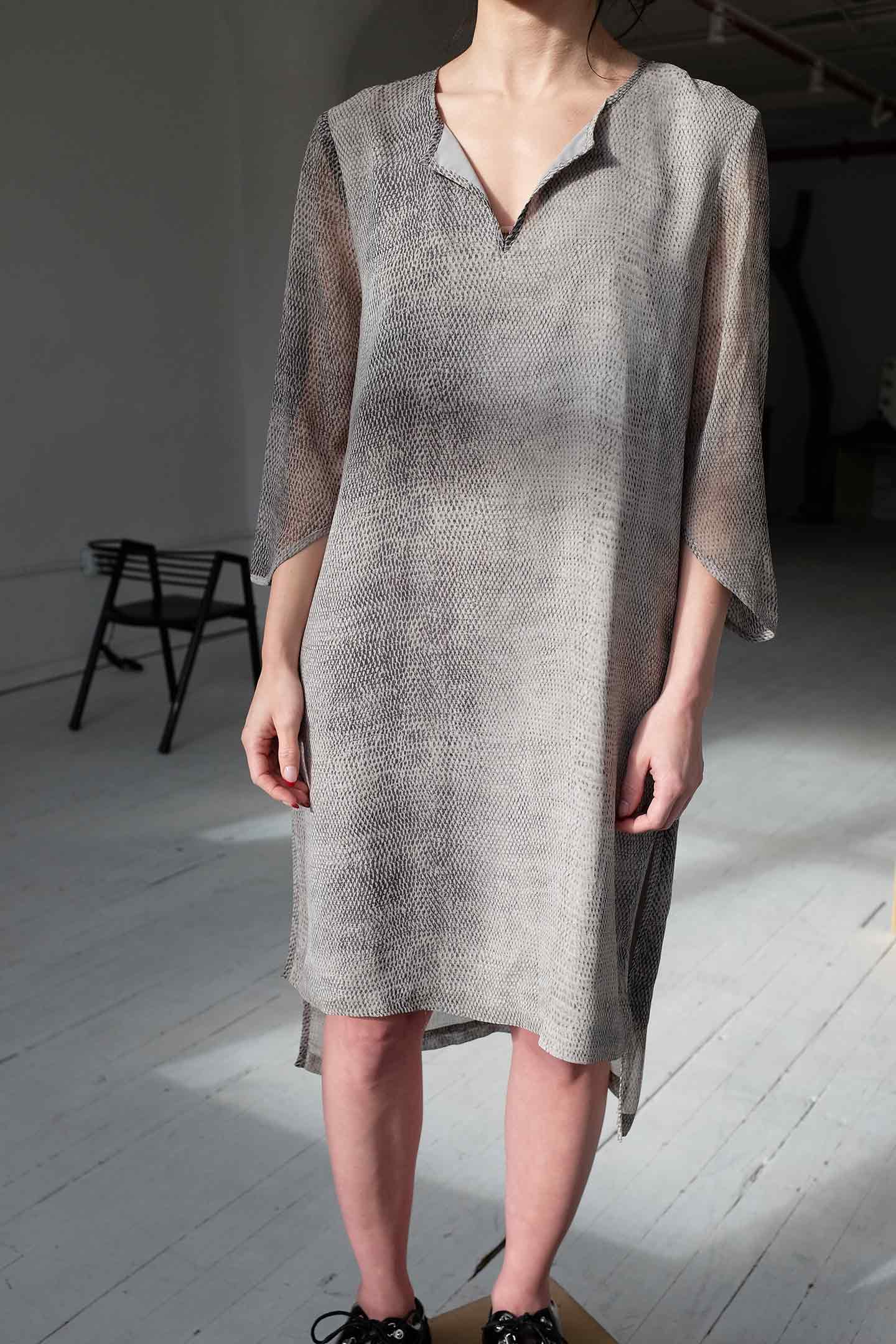 WRAY - Vintage Silk Snakeskin Tunic Dress -