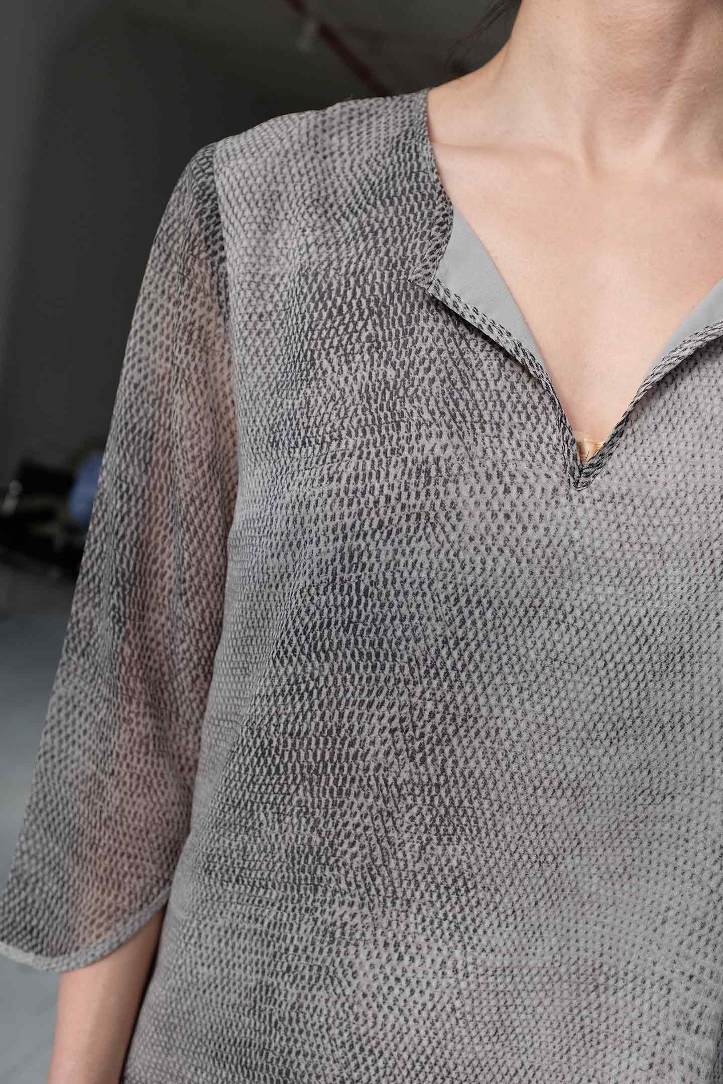 WRAY - Vintage Silk Snakeskin Tunic Dress -