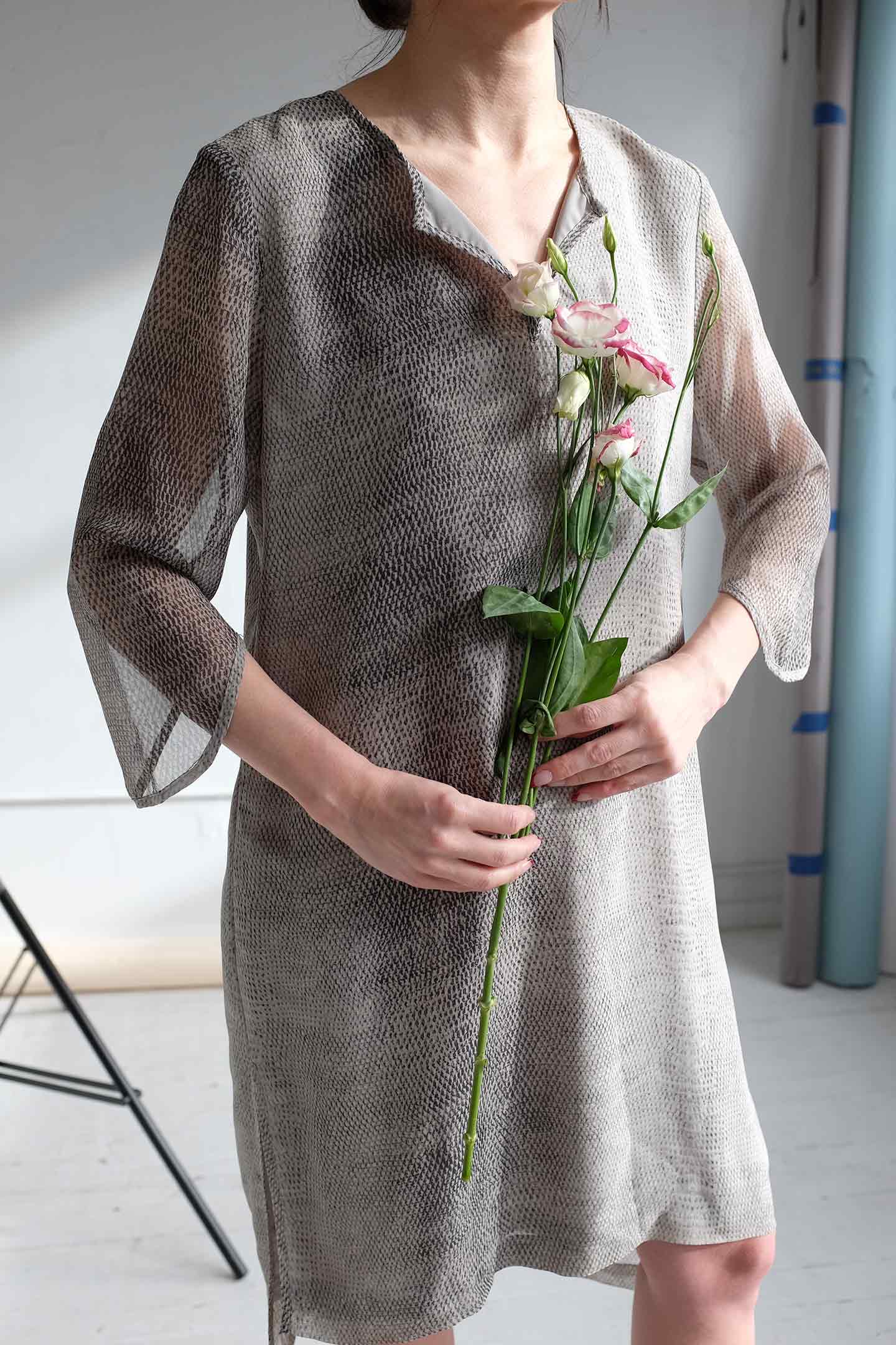 WRAY - Vintage Silk Snakeskin Tunic Dress -