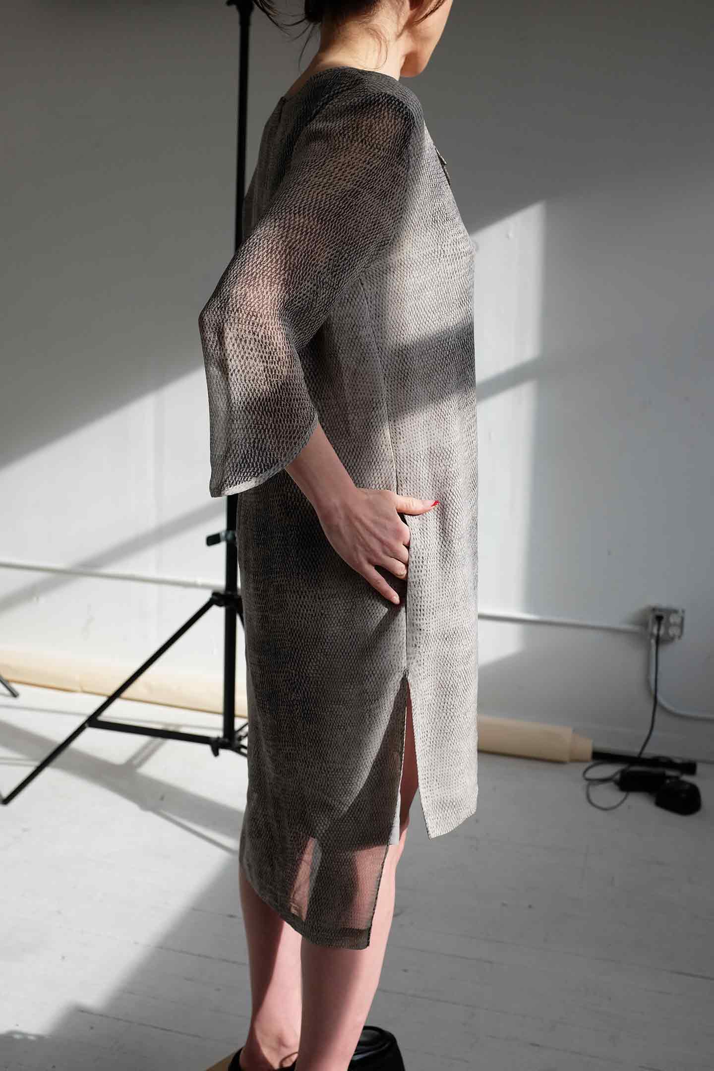 WRAY - Vintage Silk Snakeskin Tunic Dress -