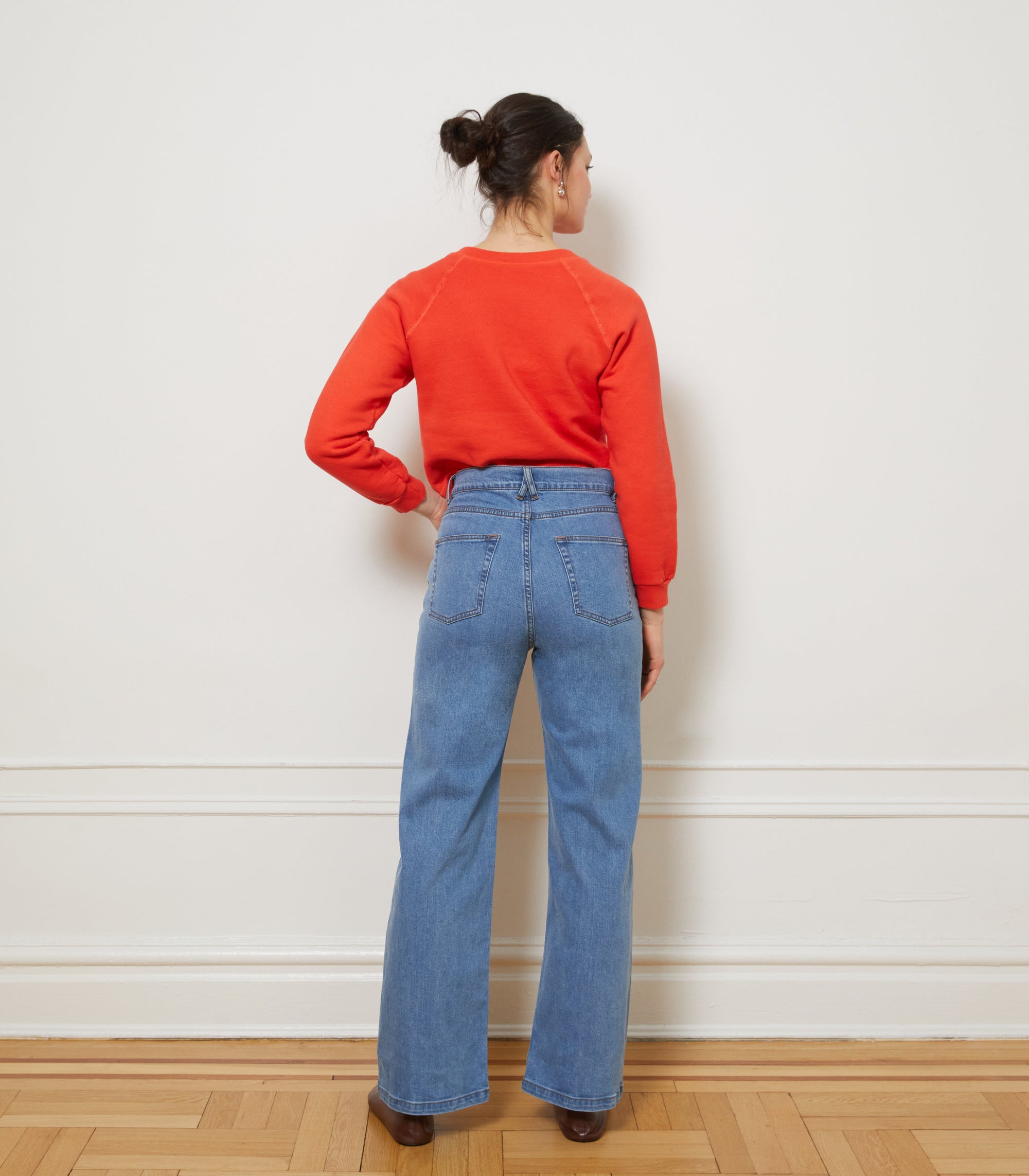 Loup - Carmen Wide Leg Jeans - Washed Indigo -