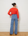 Carmen Wide Leg Jeans - Washed Indigo
