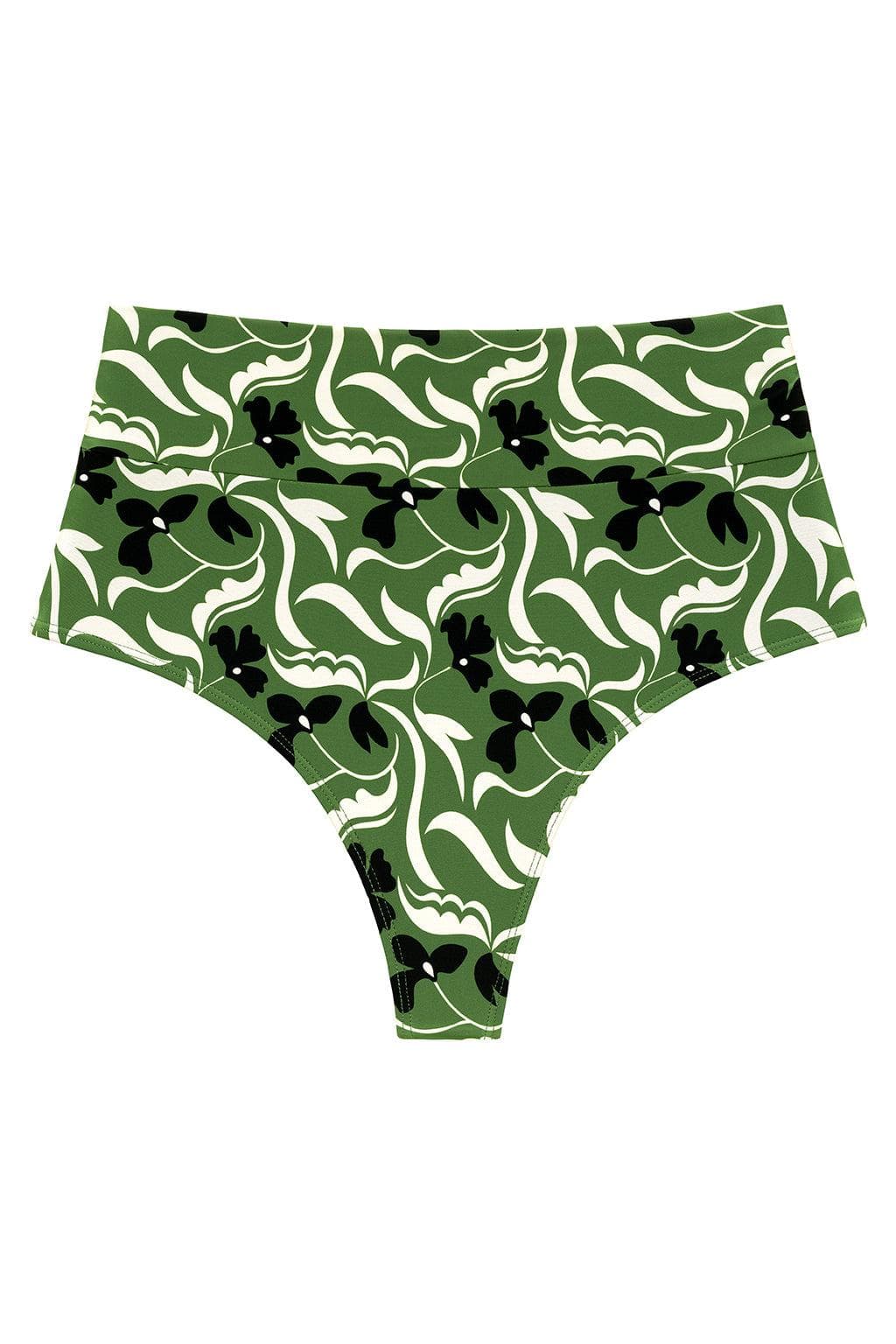 Montce - Veronica Floral Added Coverage High Rise Bikini Bottom -