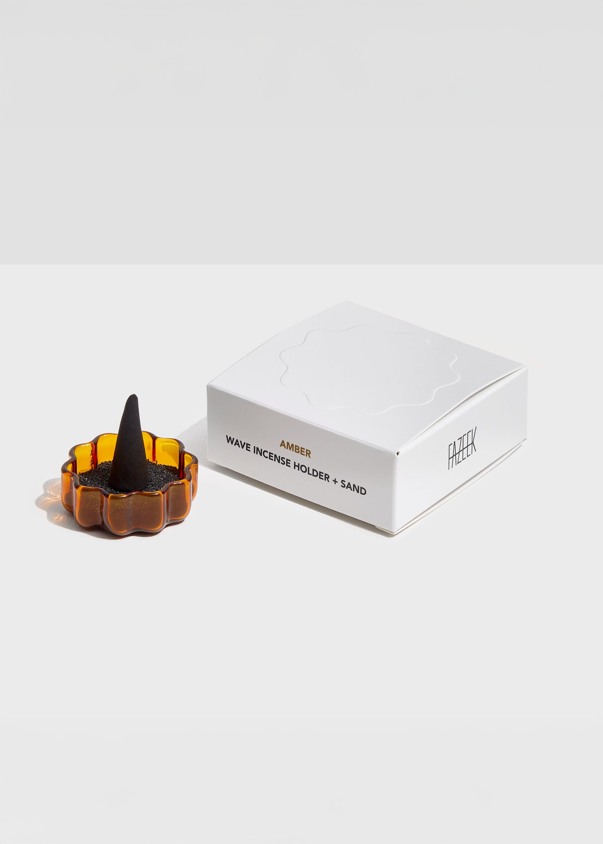 Fazeek - Wave Incense Holder - Amber -