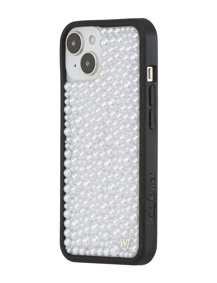 Wildflower iPhone case 14 Pearl White Cute