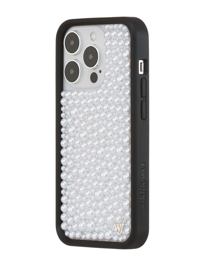 Wildflower iPhone case 14 Pro Pearl White Cute