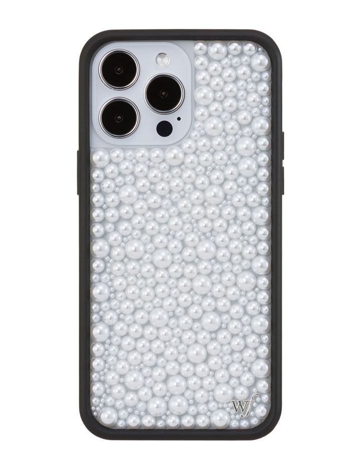 Wildflower iPhone case 14 Pro Max Pearl White Cute