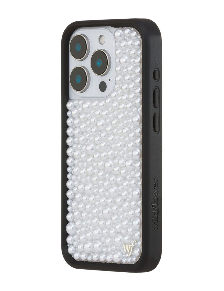 Wildflower iPhone case 15 Pro Pearl White Cute
