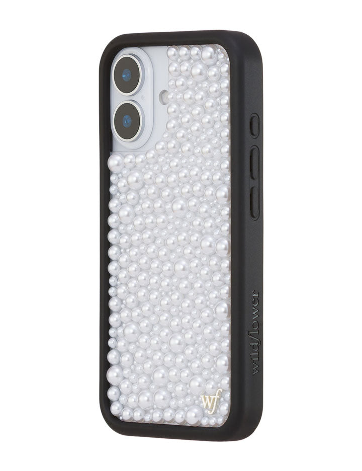 Wildflower iPhone case 17 Pearl White Cute