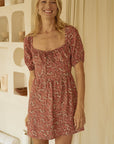 Whimsy & Row - Dena Dress in Rhubarb Floral -