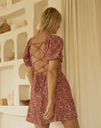 Whimsy & Row - Dena Dress in Rhubarb Floral -