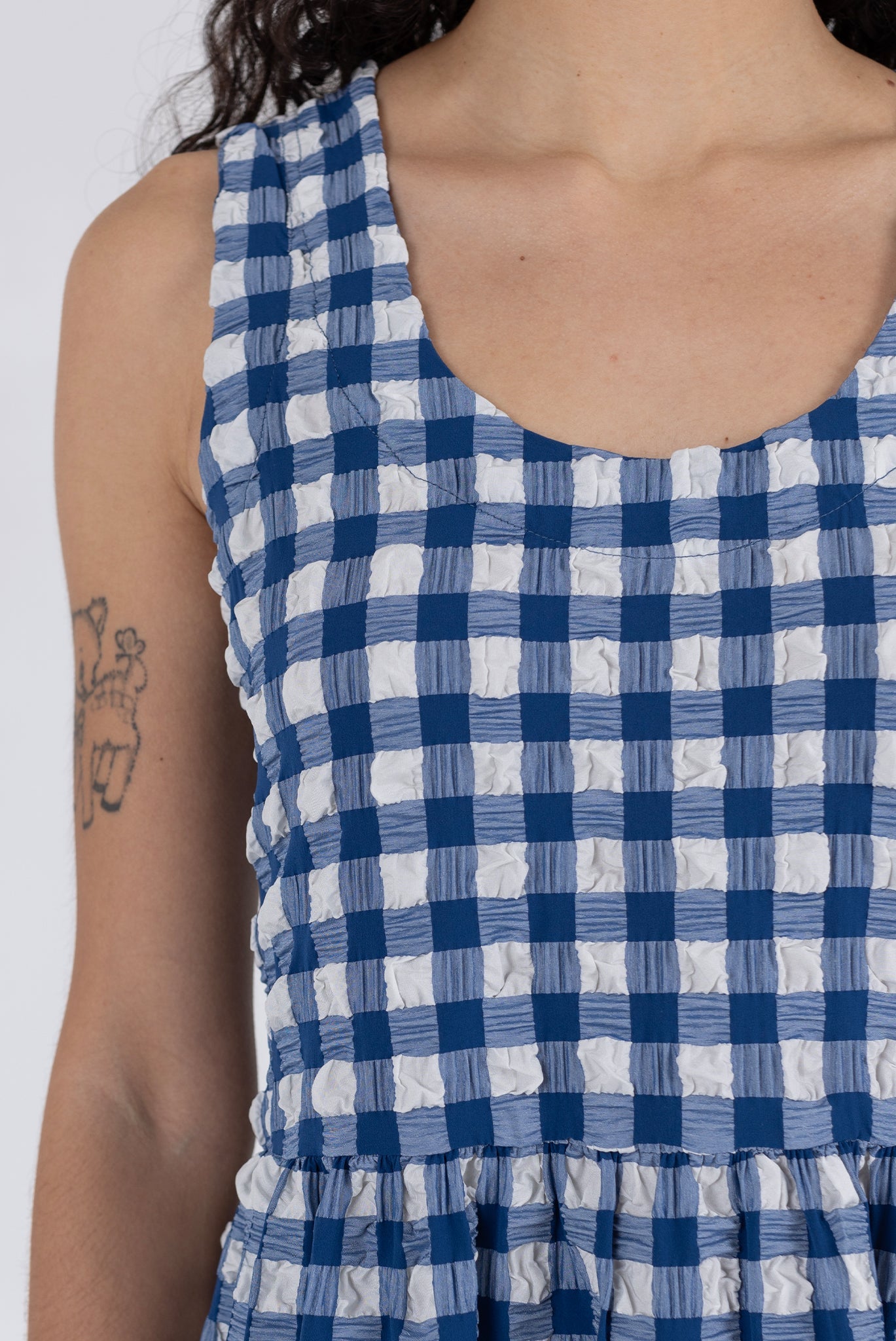 WRAY - Austin Dress - Navy Check -