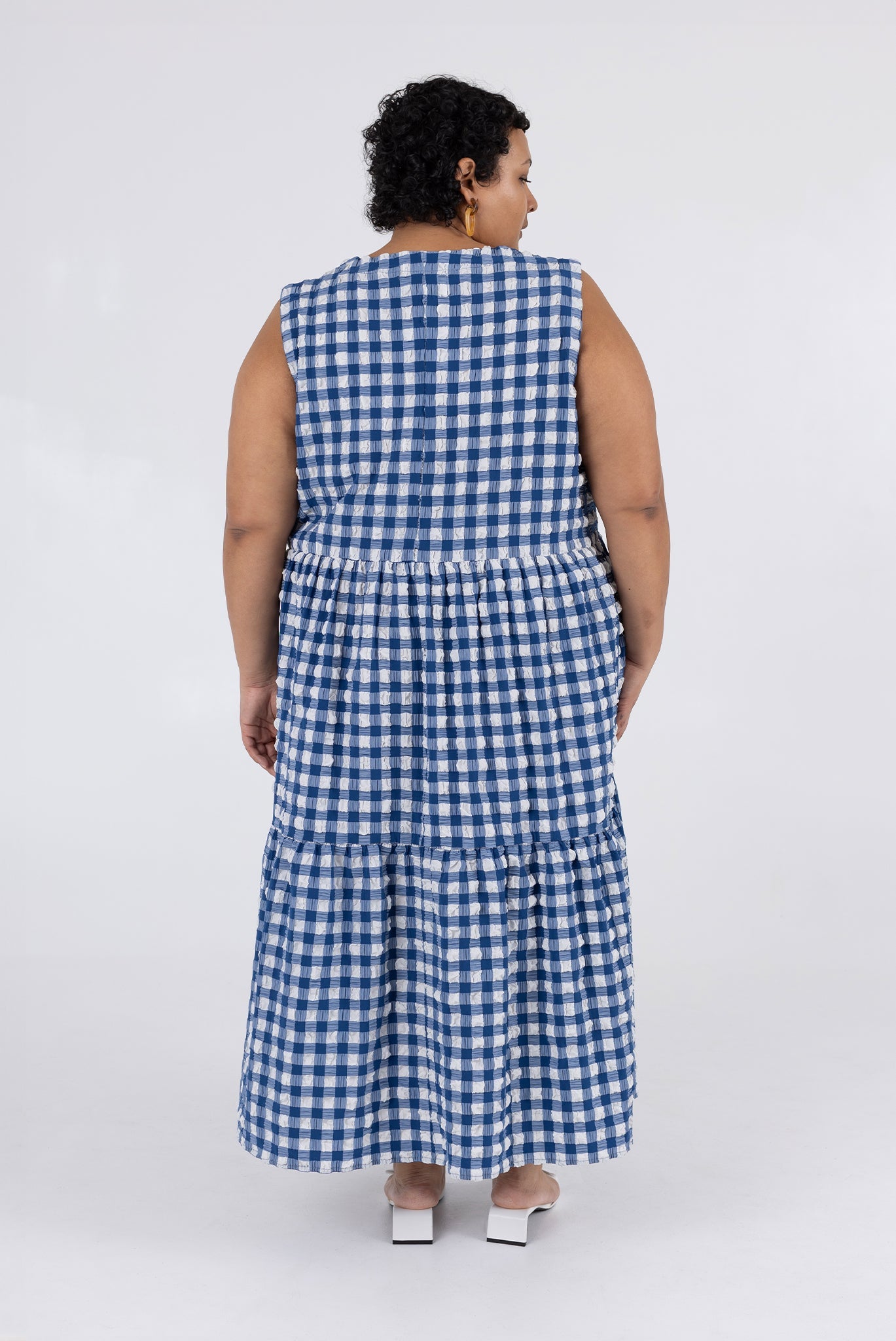 WRAY - Austin Dress - Navy Check -