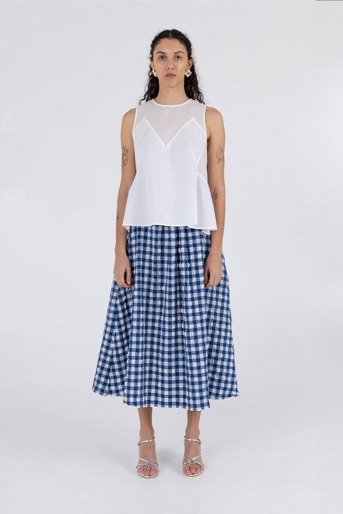 WRAY - Saturday Skirt - Navy Check -