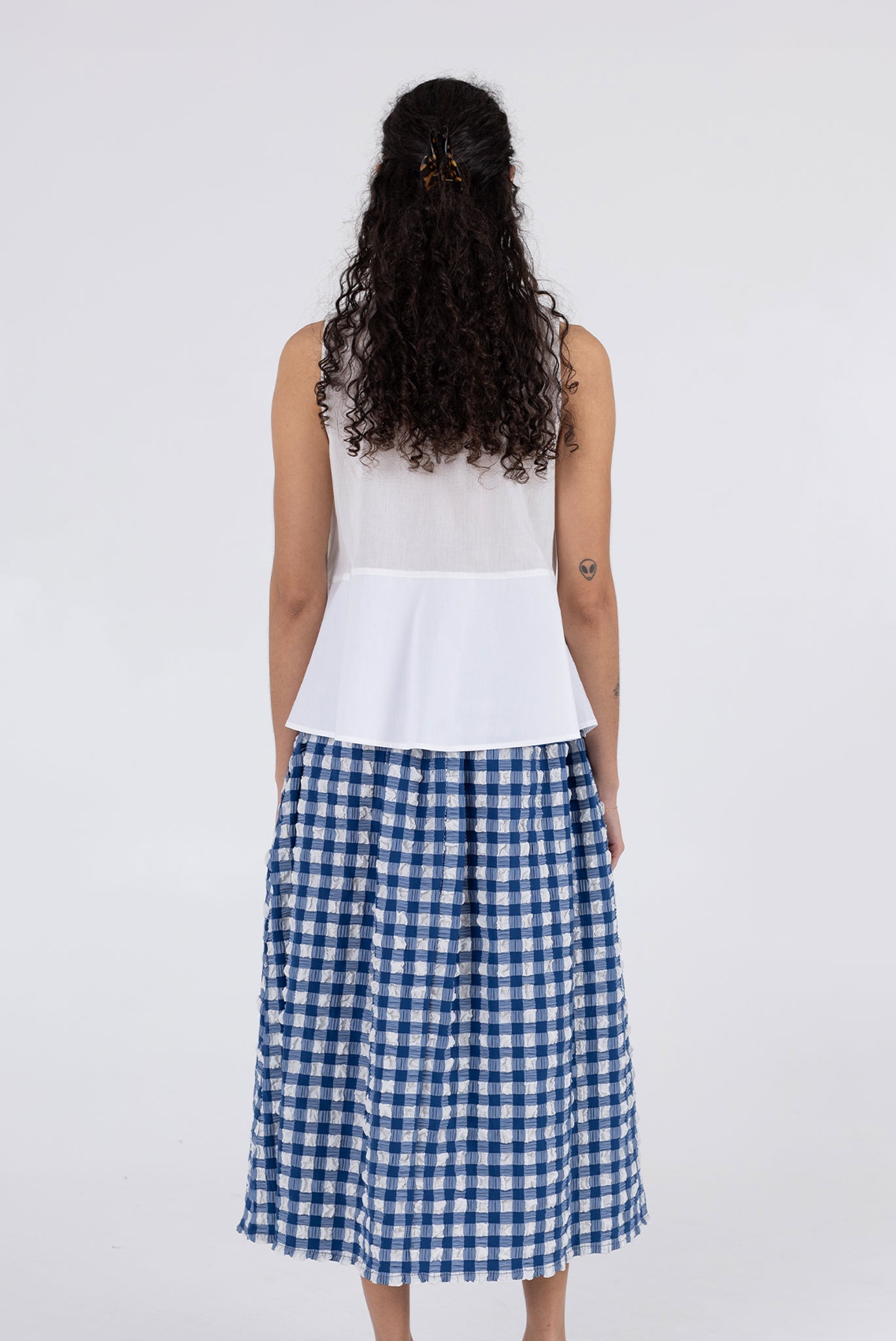 WRAY - Saturday Skirt - Navy Check -