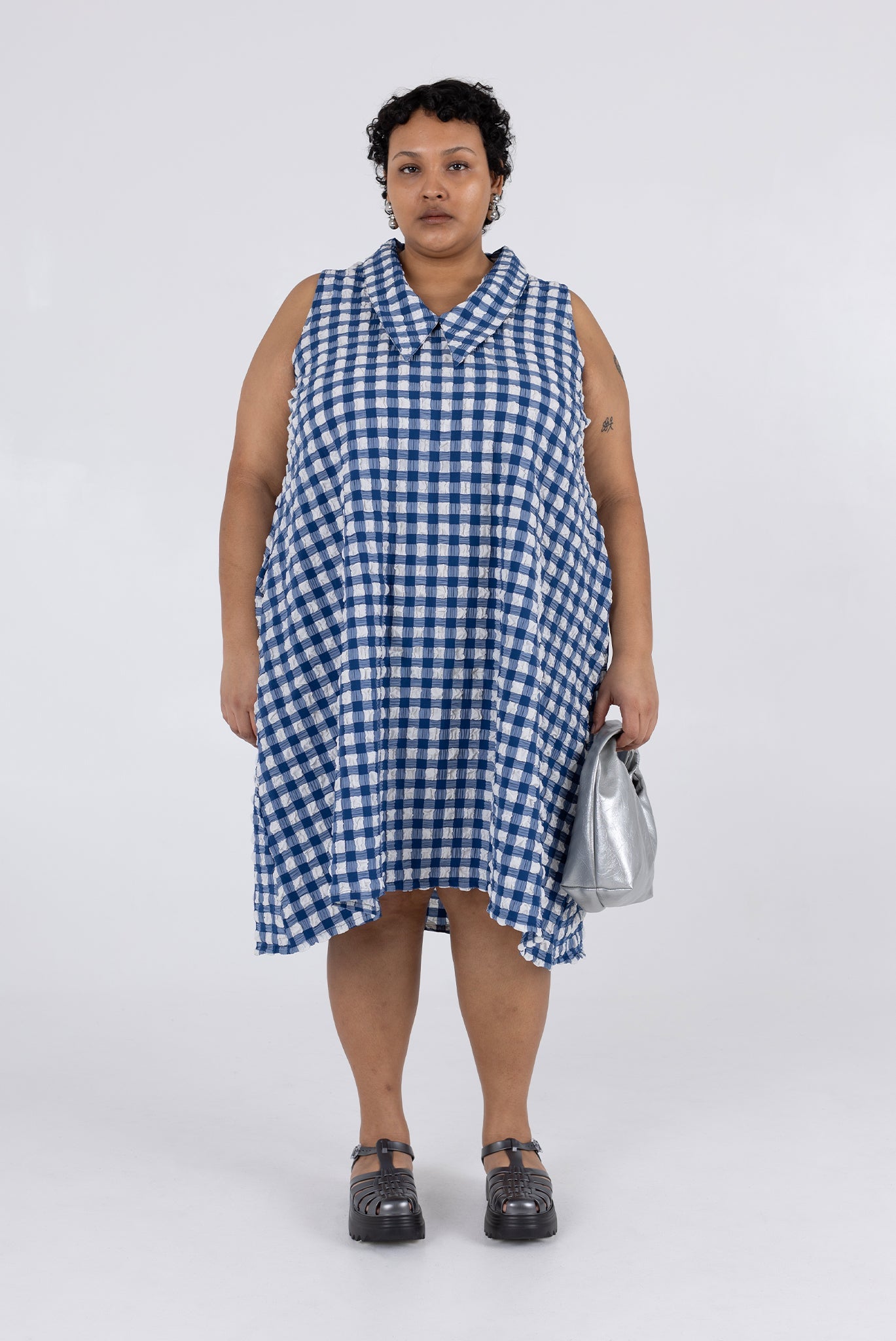 WRAY - Dresses - Brooks Dress - Navy Check – offe market