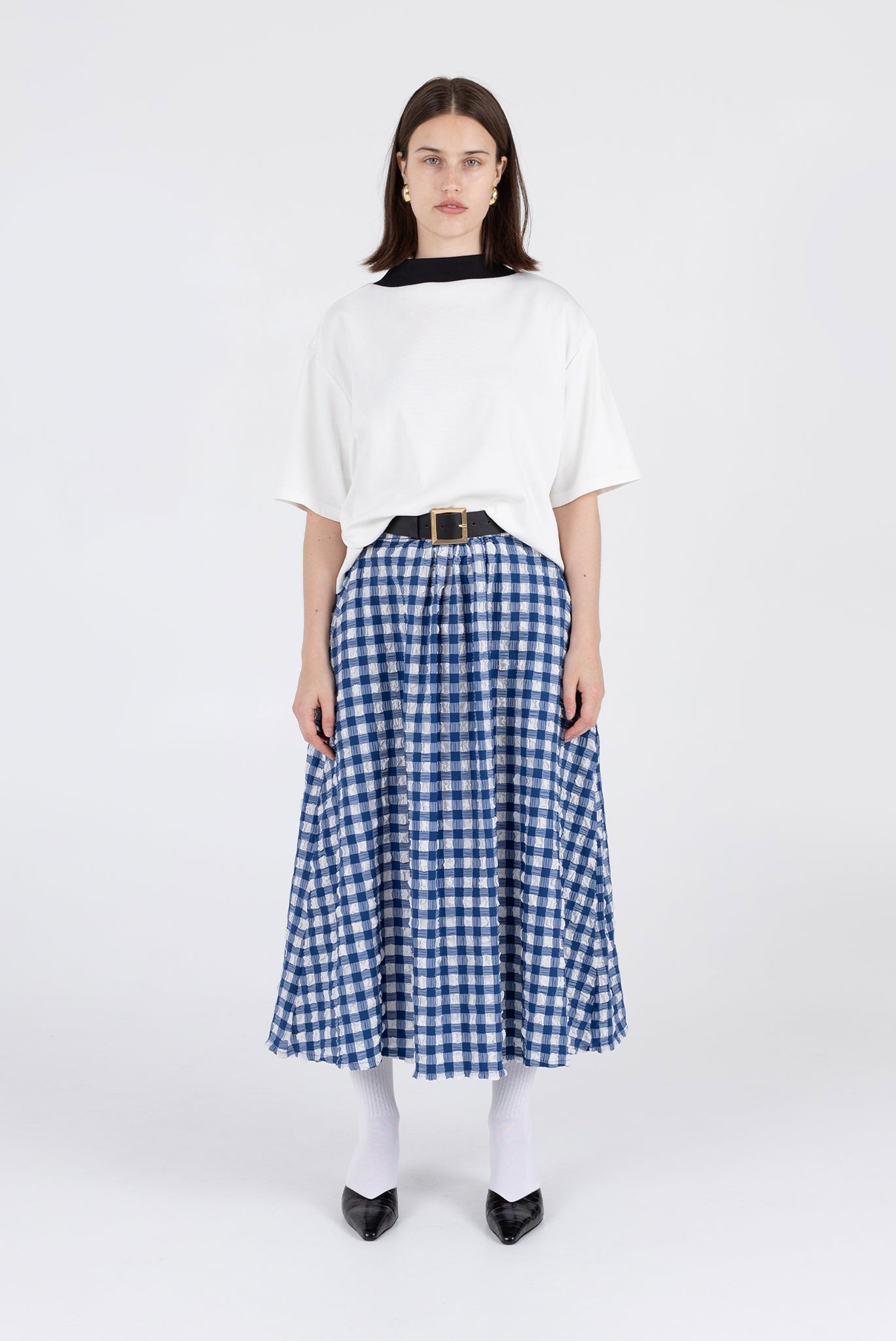 WRAY - Skirts - Saturday Skirt - Navy Check – offe market