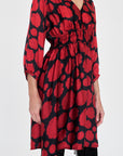 WRAY - Swan Dress - Carnation Dot -