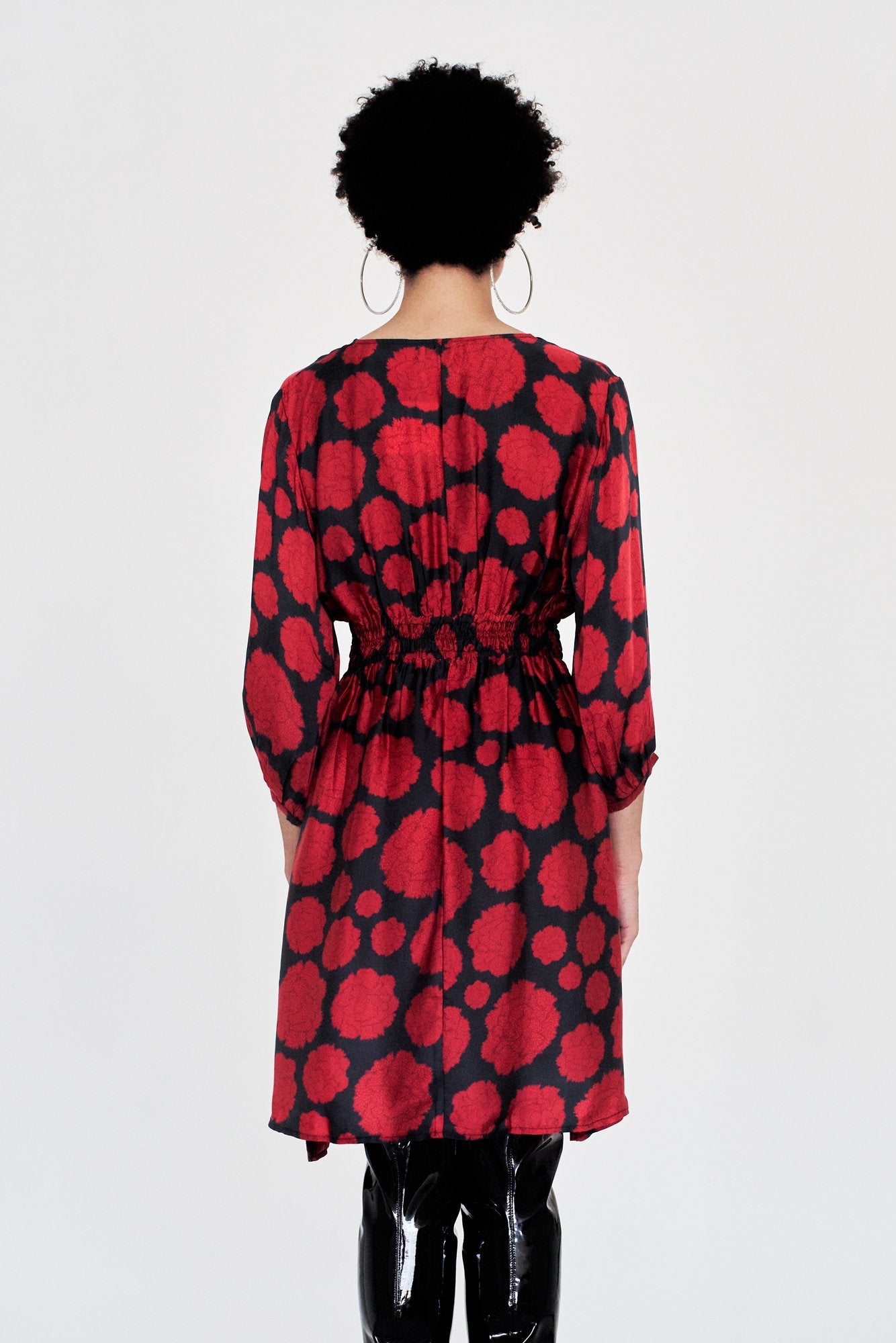 WRAY - Swan Dress - Carnation Dot -