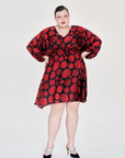 WRAY - Swan Dress - Carnation Dot -