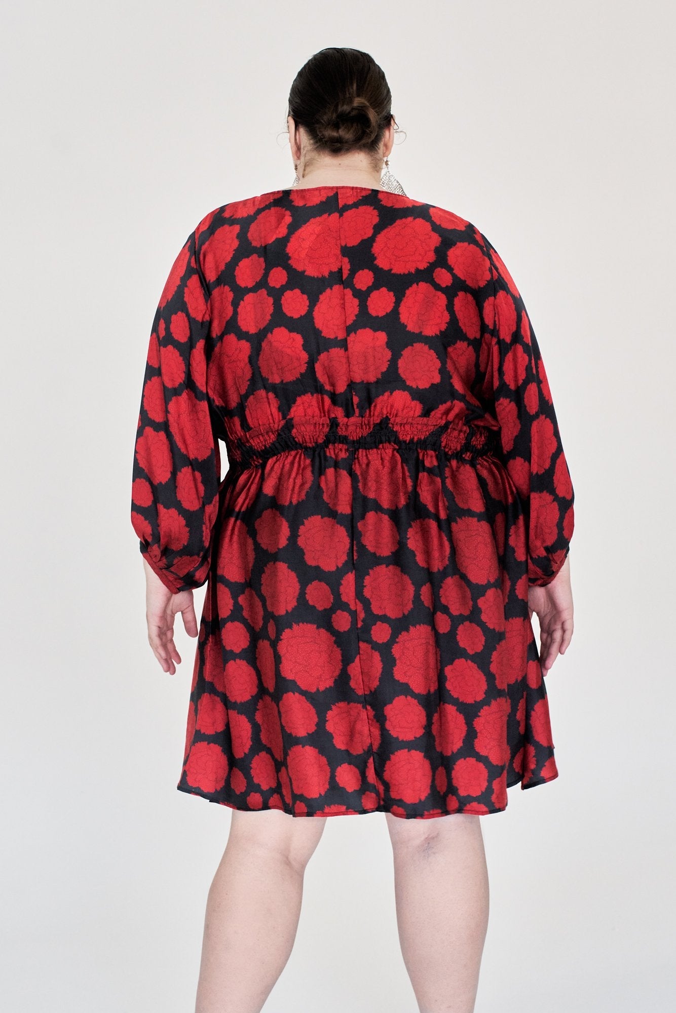 WRAY - Swan Dress - Carnation Dot -