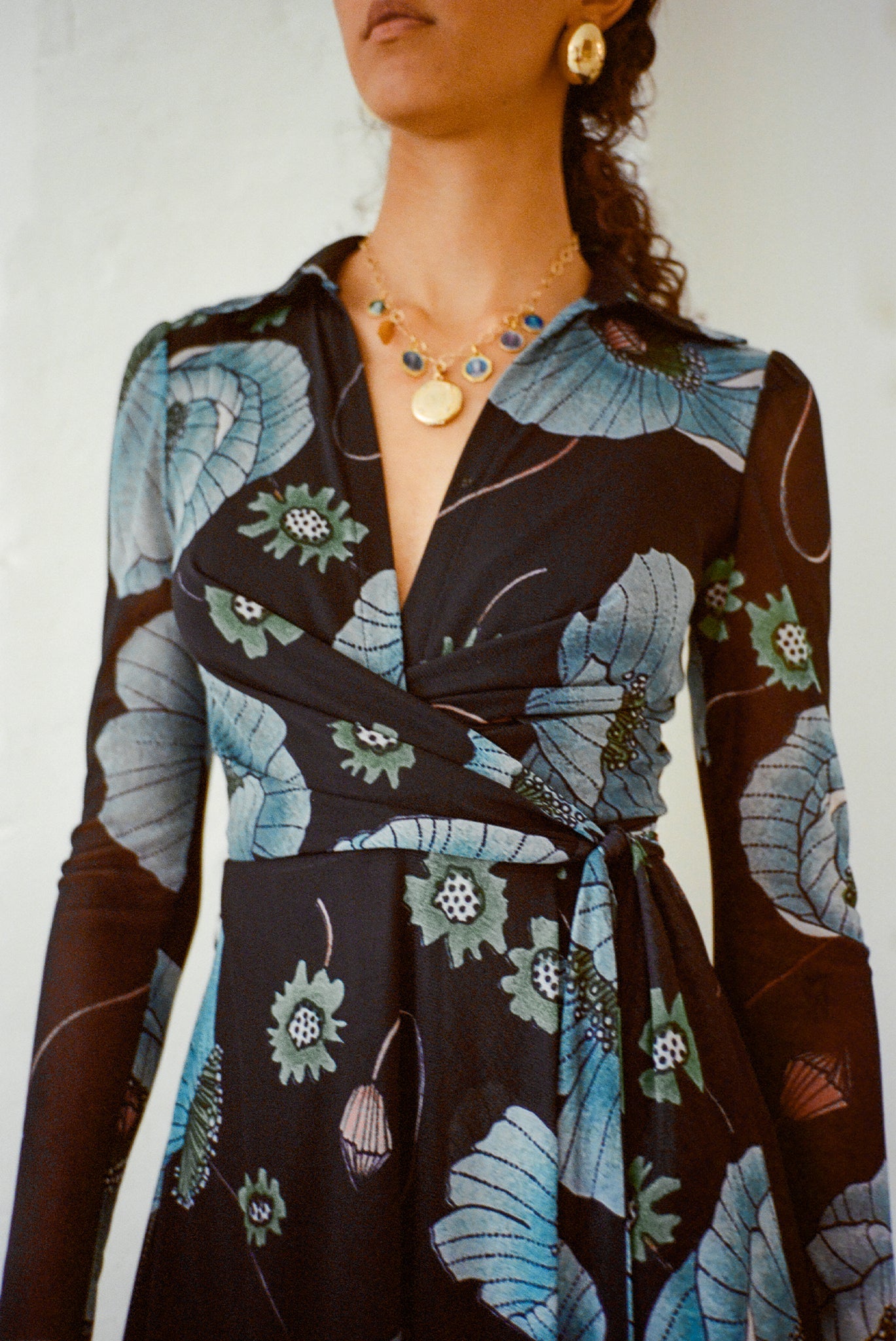 WRAY - Enid Wrap Dress - Night Poppy -