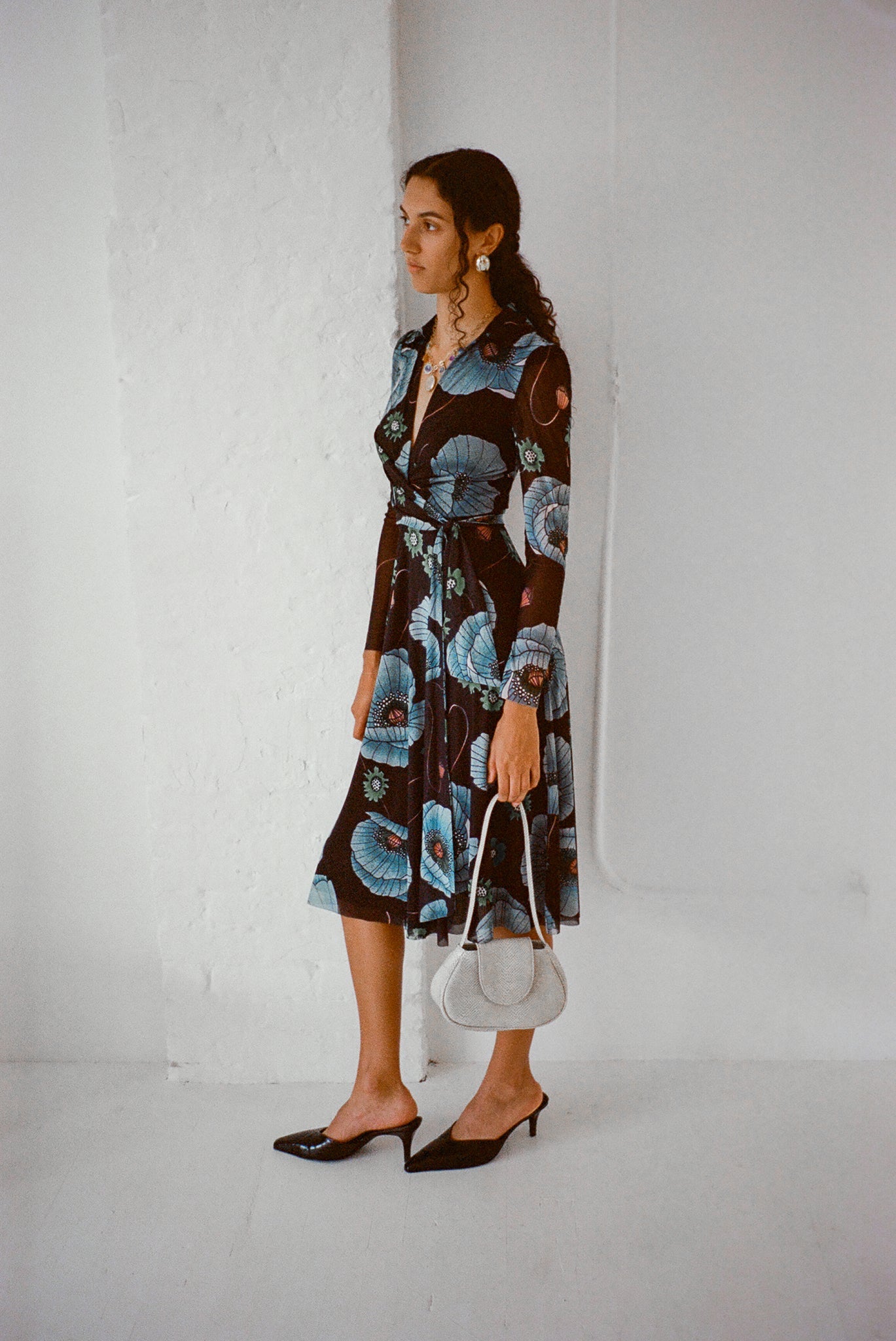 WRAY - Enid Wrap Dress - Night Poppy -