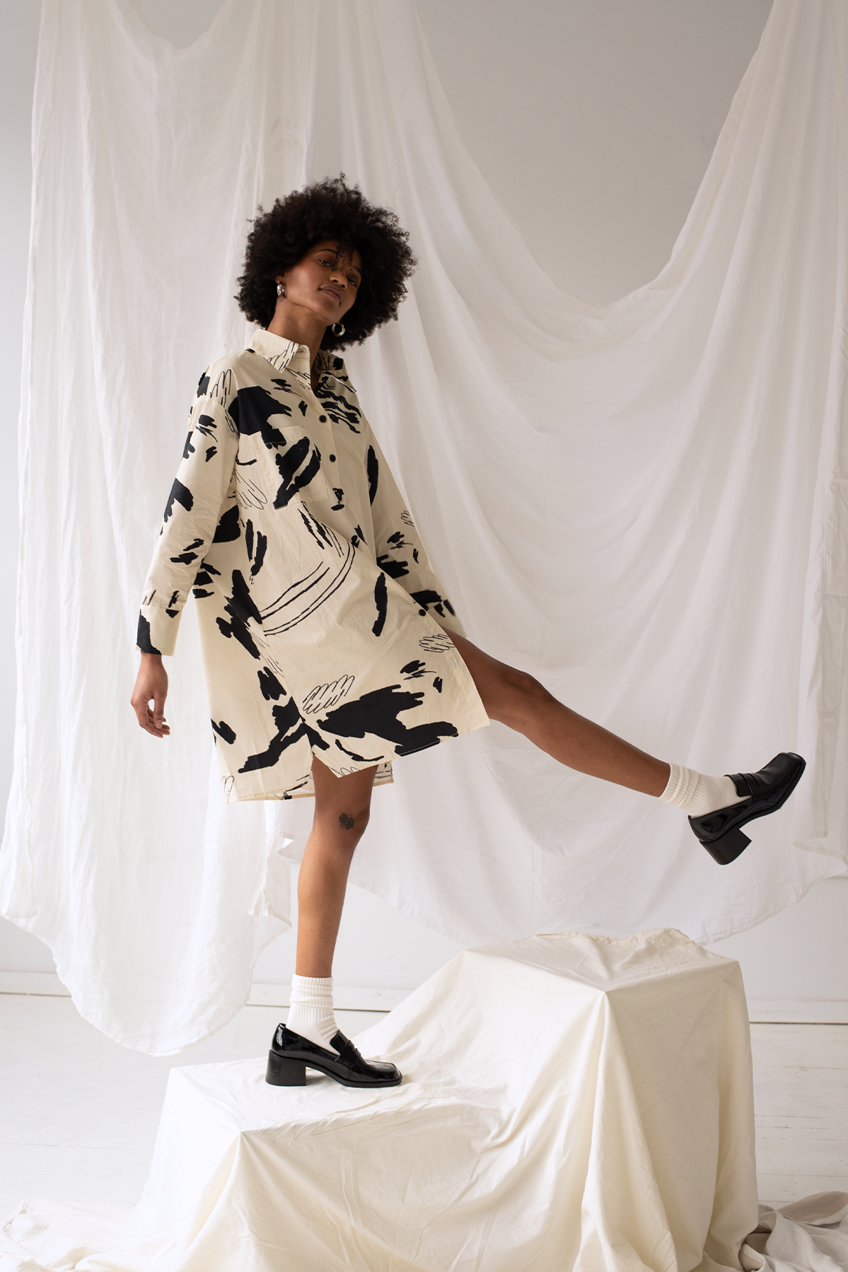 WRAY - Etore Shirt Dress - Fusco Sketch -