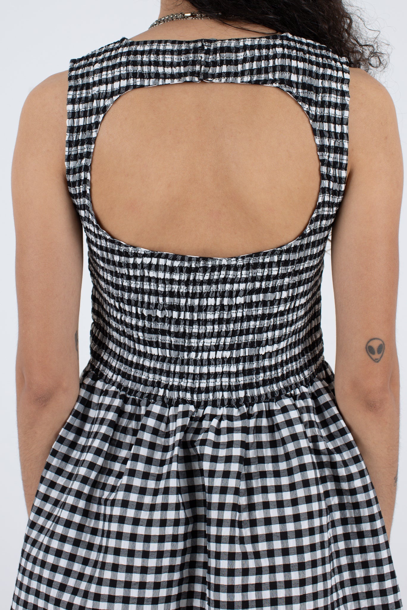 WRAY - Garden Dress - Black Check -
