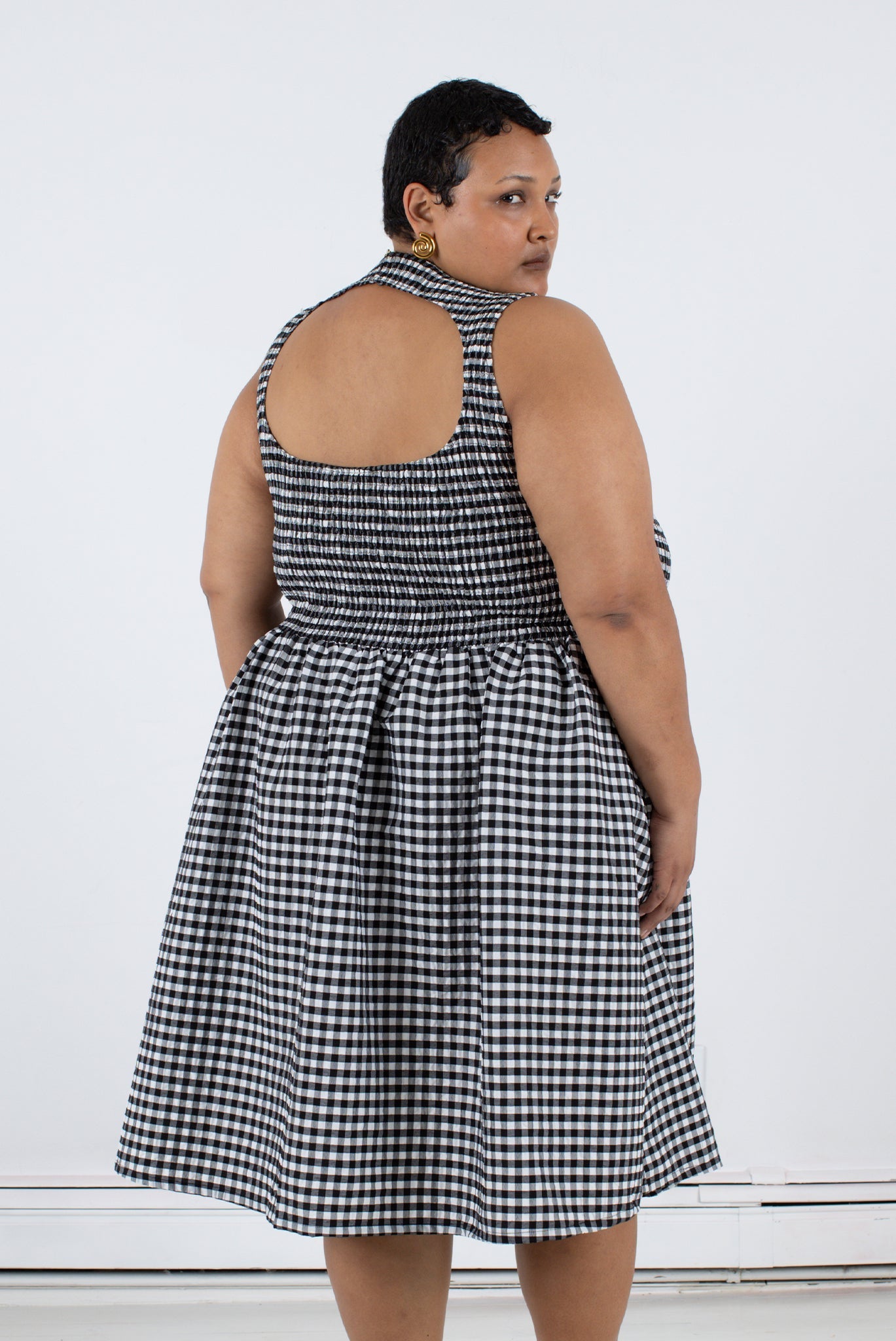 WRAY - Garden Dress - Black Check -