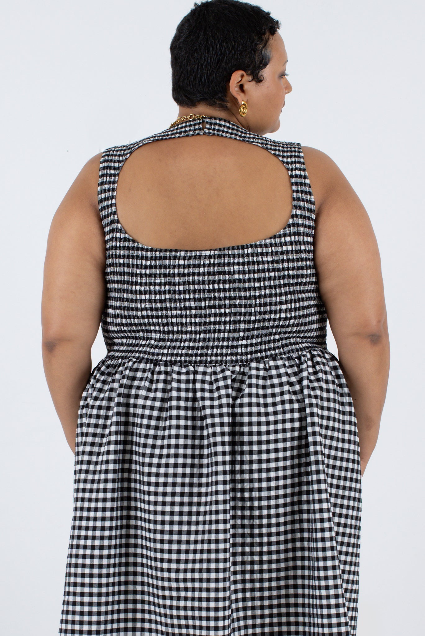 WRAY - Garden Dress - Black Check -