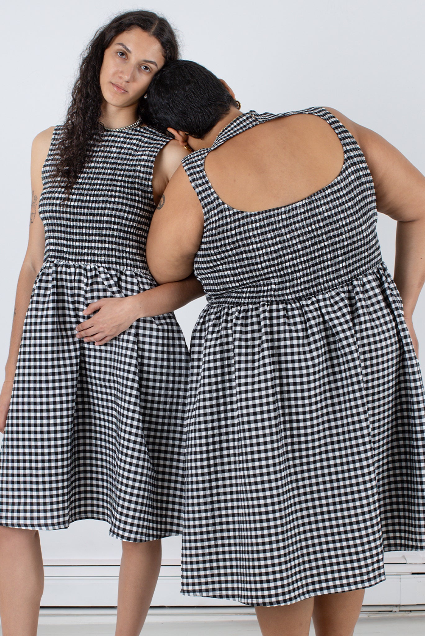WRAY - Garden Dress - Black Check -